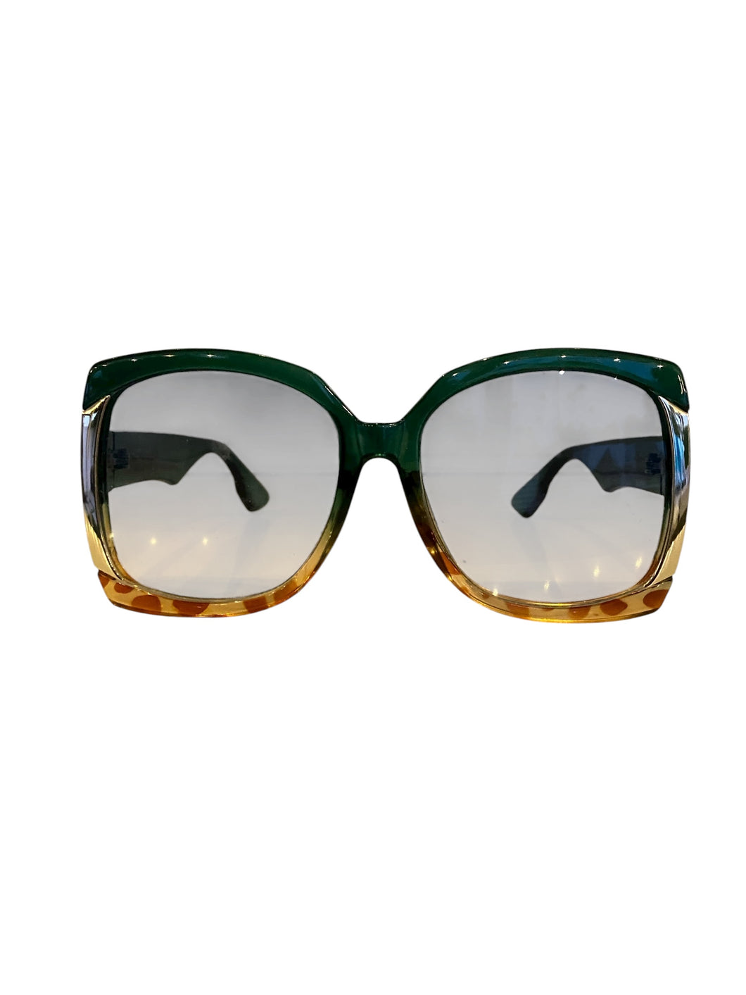Green Gold Tortoise Frame Sunnies