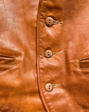Load image into Gallery viewer, Vintage Caramel Leather Vest (XL)
