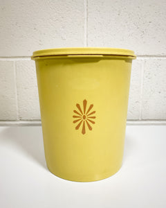 Vintage Yellow Tupperware Canister - Medium