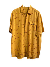 Load image into Gallery viewer, Messori Yellow Silk Shirt with small flowers made in Italy
