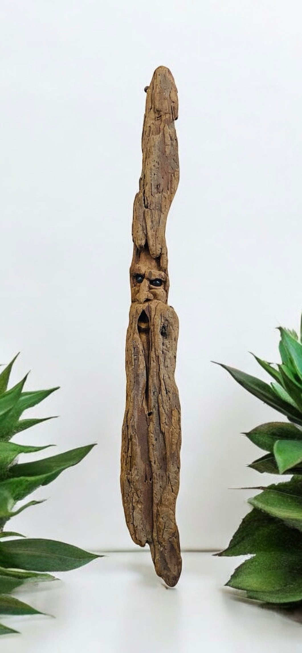 Wood Spirit with Dark Marble Eyes