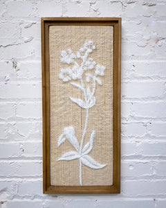 Framed Woven Floral Art