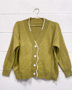 Avocado Green Cardigan