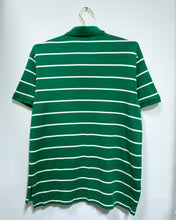 Load image into Gallery viewer, Green and White Striped Polo Shirt (L)
