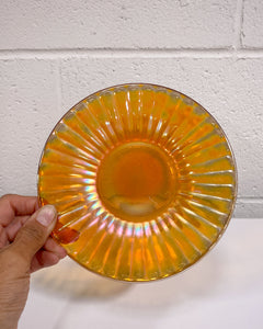 Irridescent Orange Sunburst Plate