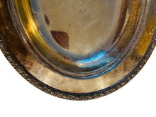 Load image into Gallery viewer, Antique Silver Plated Oval Tray
