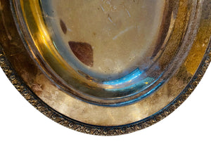 Antique Silver Plated Oval Tray