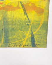 Load image into Gallery viewer, Vintage Abstract Painting in Yellow, Signed (1985)
