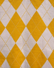 Load image into Gallery viewer, Yellow and White Argyle Vest

