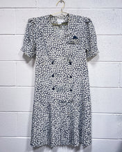 Load image into Gallery viewer, Vintage Black and White Floral Dress (6)
