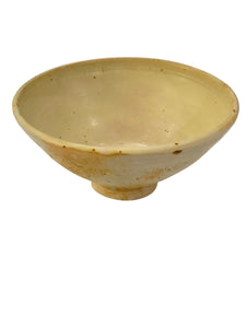 Cream Glazed Hagi Style Bowl