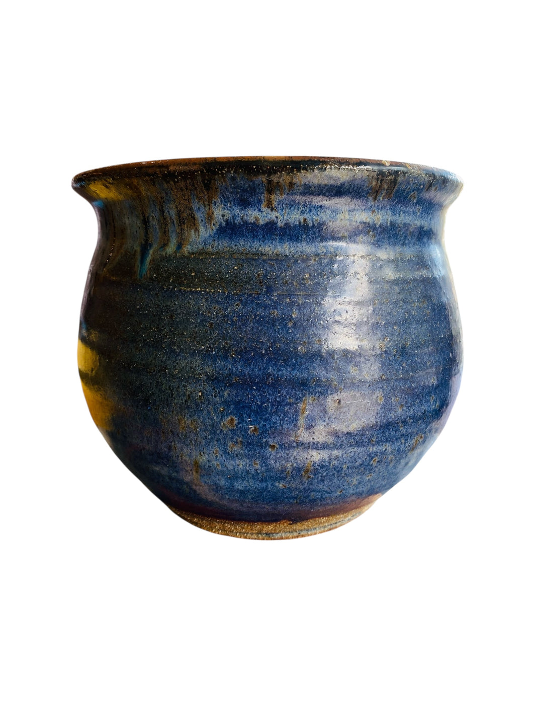 Cobalt Blue Glaze Bulbous Pot