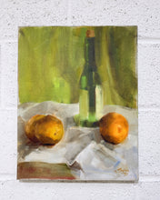 Load image into Gallery viewer, Vintage Still Life Painting of Oranges and Wine
