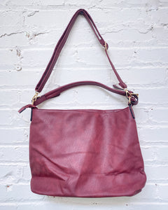 Leather Patchwork Purse in Reds