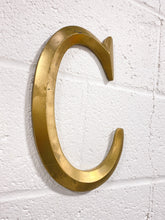 Load image into Gallery viewer, Gold “C” Wooden Wall Hanging
