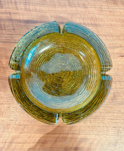 Vintage Anchor Hocking Soreno Dark Green Heavy Large Ashtray