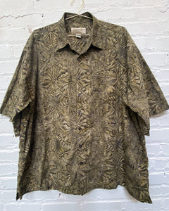 Olive Green Hawaiian Shirt (4X)