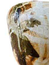 Load image into Gallery viewer, Iron oxide with Cream Glaze Weed Pot
