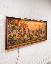 Load image into Gallery viewer, Vintage Framed Forest Wall Tapestry with Lights
