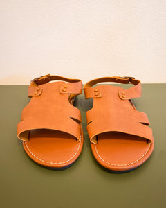 Brown Flat Sandals (9.5)