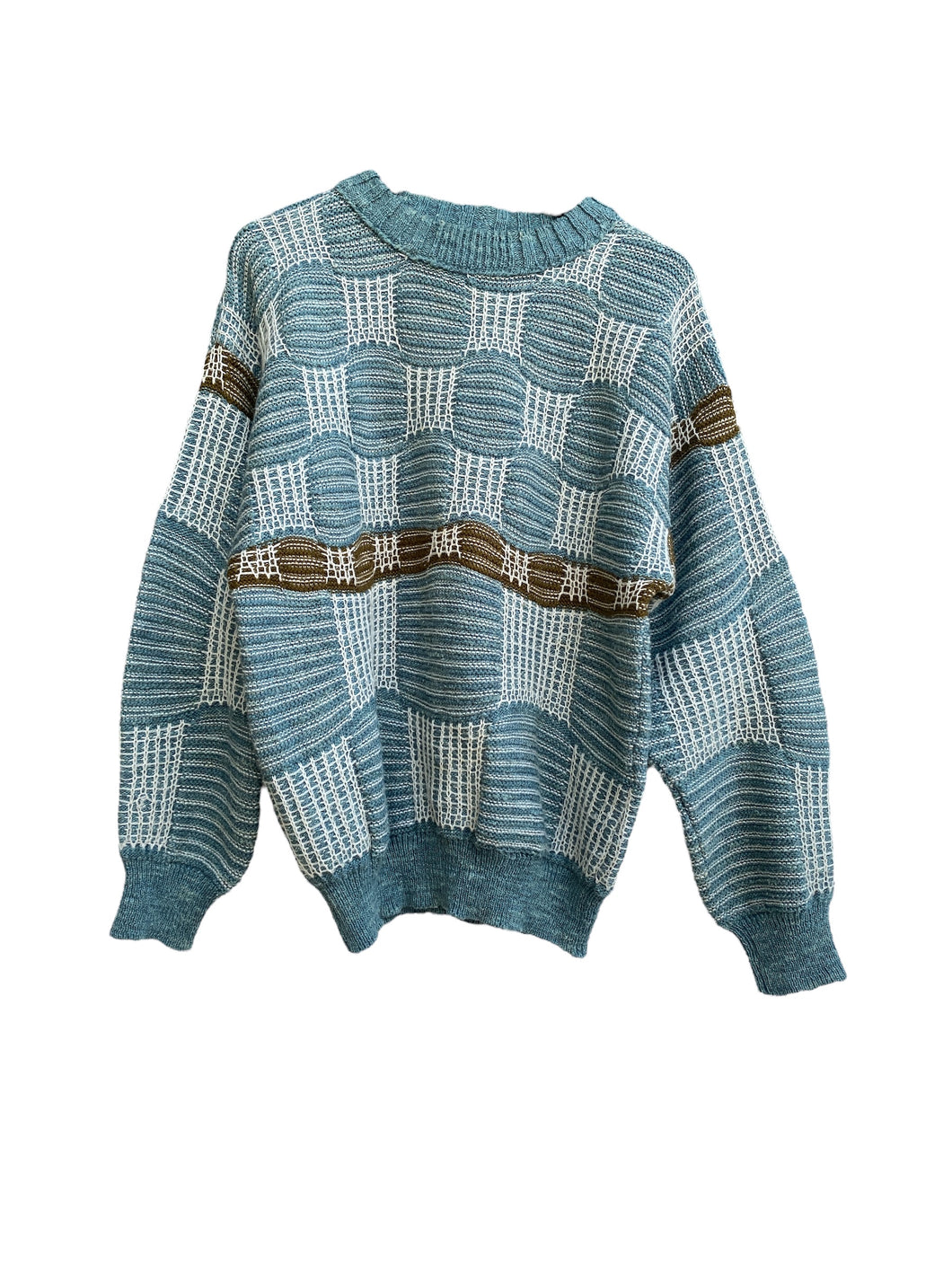 Made in Italy Nani Bon Sweater in Teal and Brown