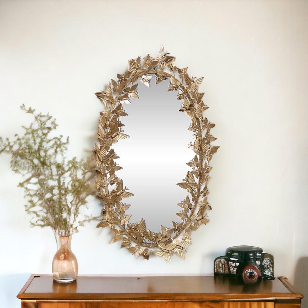 Gold butterfly Mirror