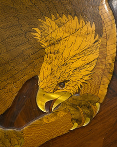 Vintage Wood Carved Eagle and Snake Wall Hanging
