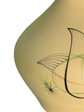 Load image into Gallery viewer, Banana Yellow Midcentury Vase with StarBurst Design
