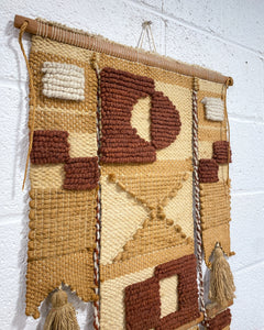 Vintage Fiber Art Wall Hanging