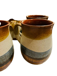 Set of Five Otagiri Stoneware Mug Set
