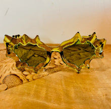 Load image into Gallery viewer, Splattered Water Funky Raver Green Frame Sunnies
