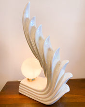 Load image into Gallery viewer, Art Deco Cascading Wings Irridescent Table Lamp
