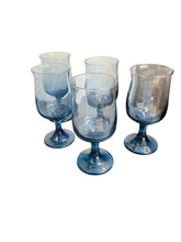 Load image into Gallery viewer, Set of Five Blue Wine Goblets
