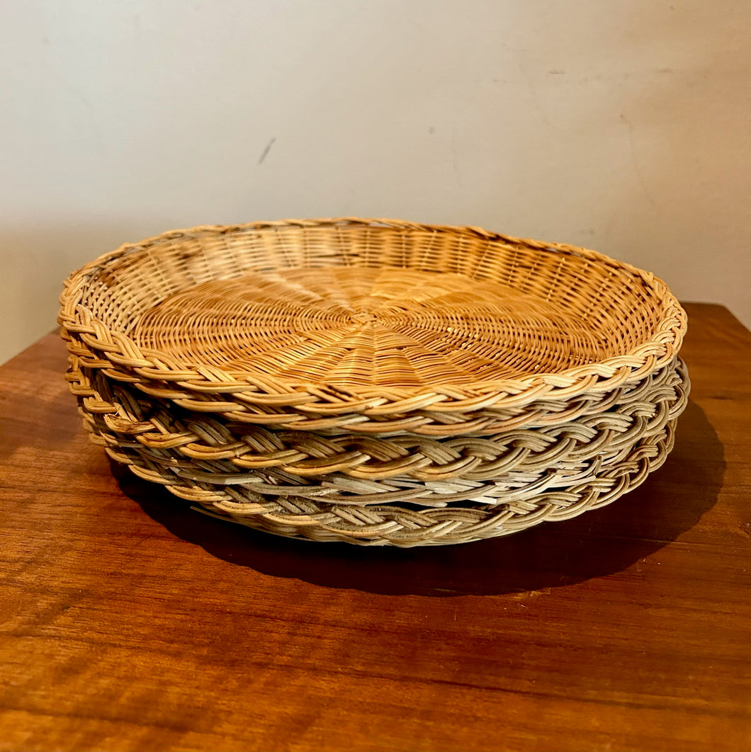 Braided Wicker Plate Coaster Placemat set of 5