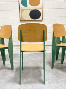 Green Prouvé Style Dining Chair