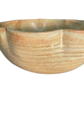 Load image into Gallery viewer, Large Scalloped Yellow Oxide Pottery Bowl
