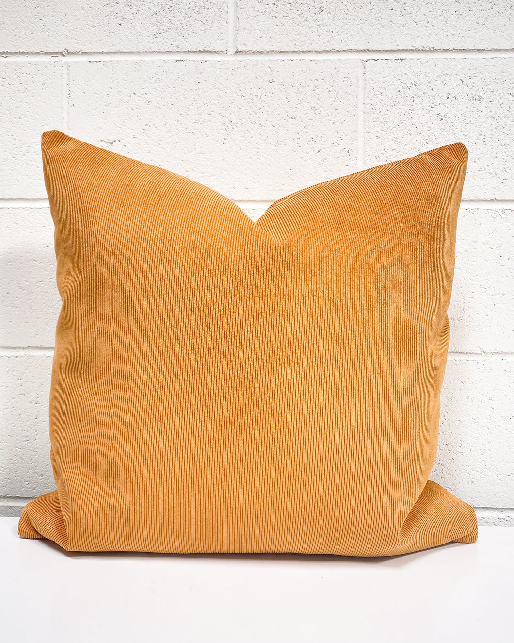 Square Pillow in Parallel Tobacco