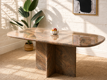 Load image into Gallery viewer, Post Modern Pink and Beige Granite Stone Dining Table
