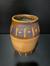 Load image into Gallery viewer, Two Tone Fire Glaze Stoneware Pottery Jar
