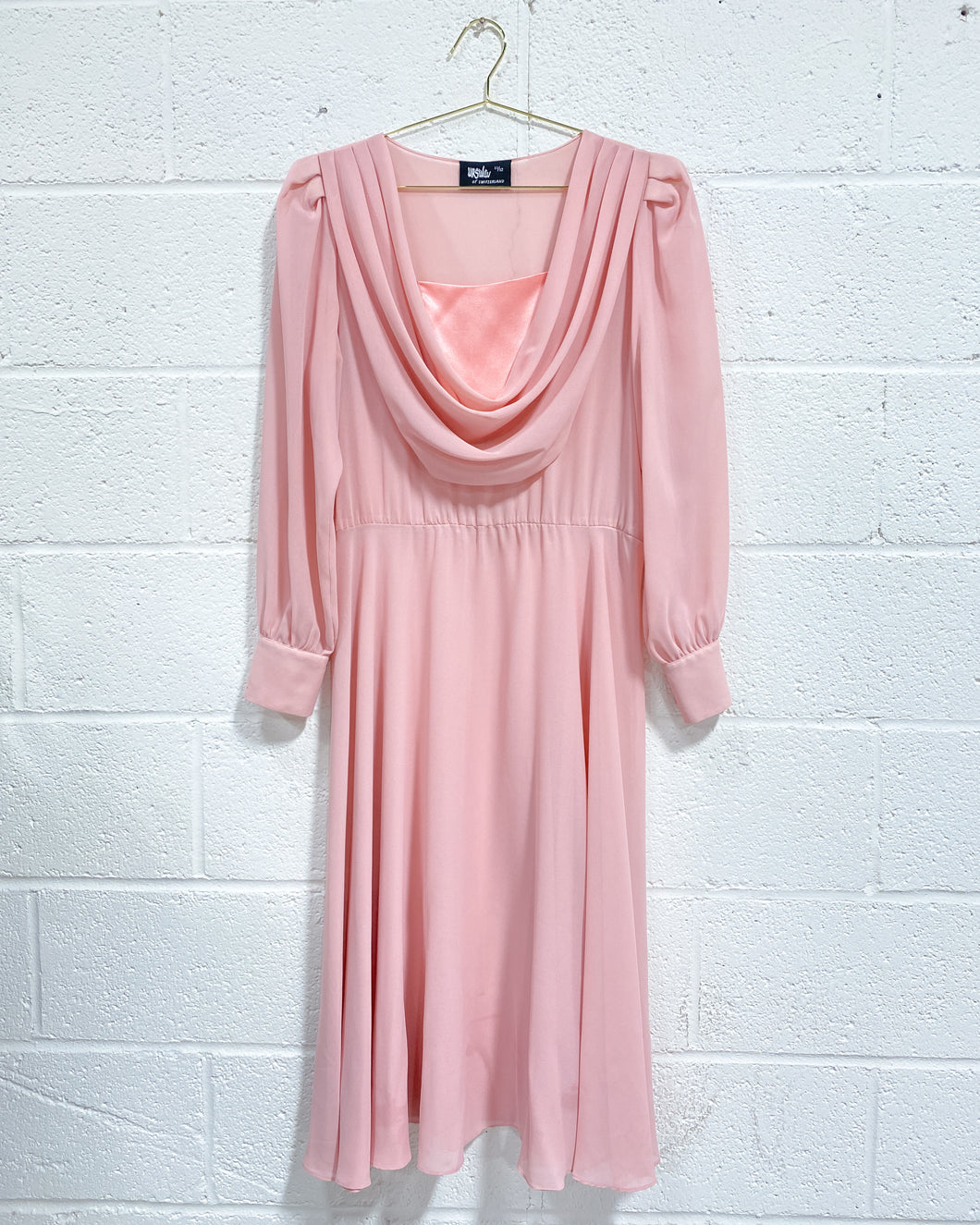 Vintage Ursula of Switzerland Pink Chiffon Dress (11/12) Sunbeam Vintage Vintage Ursula of Switzerland Pink Chiffon Dress (11/12) Sunbeam Vintage
