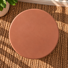 Load image into Gallery viewer, Callie Sculptural Side Table in Clay Ember with a matte finish and rounded sculptural pedestal base.
