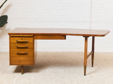 Load image into Gallery viewer, Left Facing Boomerang Wood Vintage Desk
