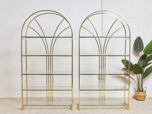 Load image into Gallery viewer, Vintage Brass Arched Etagere designed by Milo Baughman for Design Institute of America (DIA)
