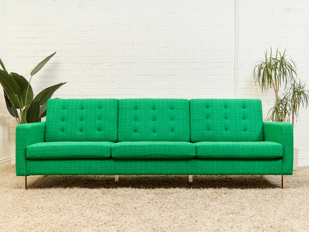 Don Sofa in Grass Green Tweed