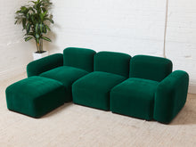Load image into Gallery viewer, Kelly Green Velvet Modular Sofa

