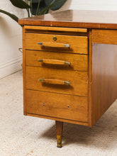 Load image into Gallery viewer, Left Facing Boomerang Wood Vintage Desk
