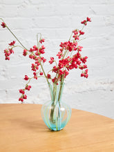 Load image into Gallery viewer, Blue Green Stripped Glass Vase
