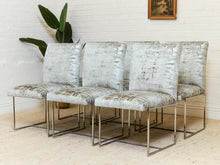 Load image into Gallery viewer, Milo Baughman Dining Chairs in Knoll Fabric set of 8
