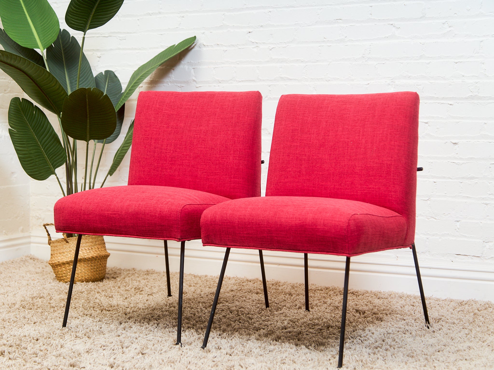 Milo Baughman for Pacific Iron in Viper Red – Sunbeam Vintage
