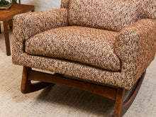 Load image into Gallery viewer, Vintage Rocking Chair in Nubby Fabric New Upholstery

